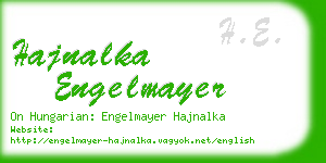 hajnalka engelmayer business card